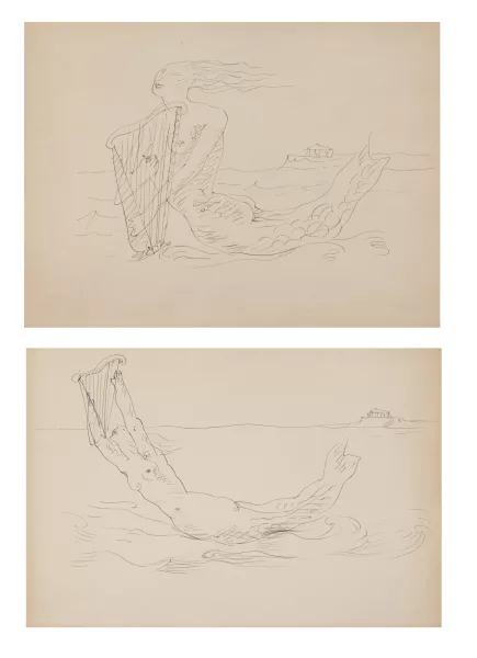 André Masson — André MASSON (1896-1987) attribué à, ensemble de deux dessins
