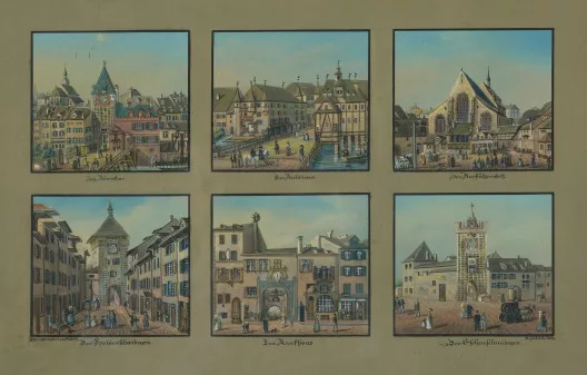 Louis Dubois — 6 Basler Stadtansichten, 1856