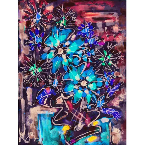 Eugène Paul — Composition avec fleurs et vase