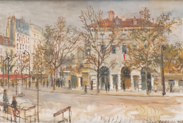 Irène Zurkinden — Irène ZURKINDEN (1909-1987) "Place Denfert Rochereau - Bureau des Ponts et Chaussées"
