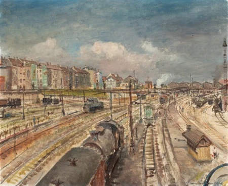 Gleisfeld Bahnhof Basel, 1945