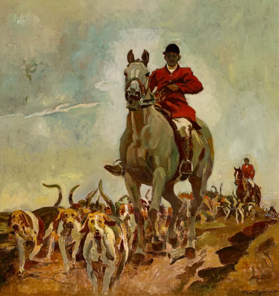 IWAN EDWIN HUGENTOBLER — Jäger mit Jagdhunden
