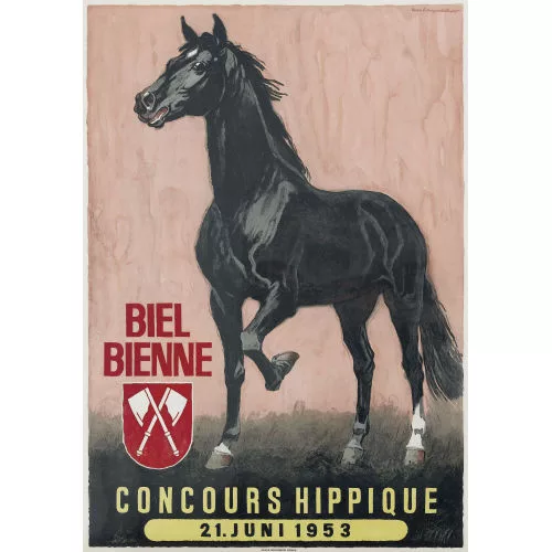 IWAN EDWIN HUGENTOBLER — "Biel Concours Hippique 1953".