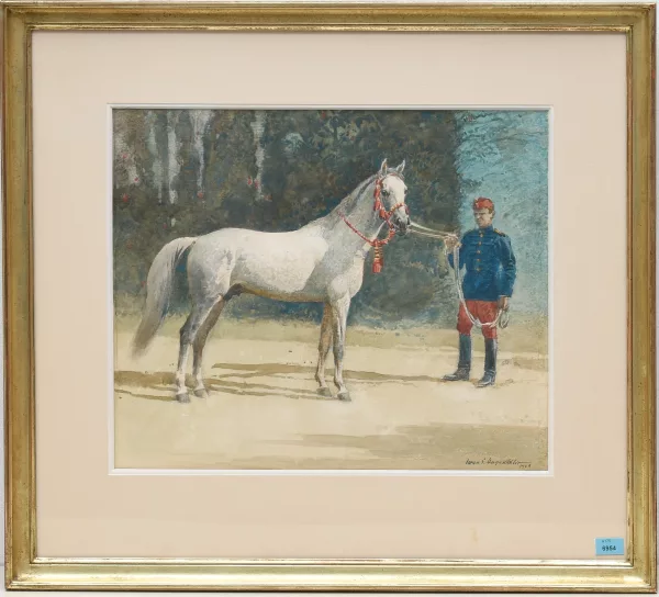 IWAN EDWIN HUGENTOBLER — Araber mit Halter