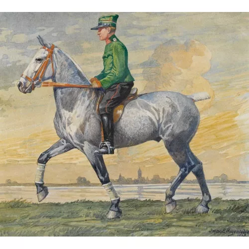 IWAN EDWIN HUGENTOBLER — Reiter der Kavallerie.