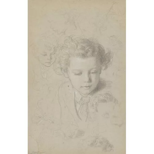 Jacques Alfred Van Muyden — Kopfstudie eines Knaben.