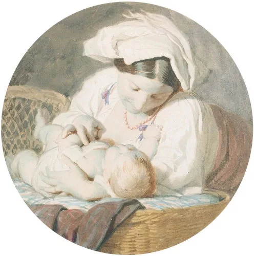 Jacques Alfred Van Muyden — Mère et enfant.