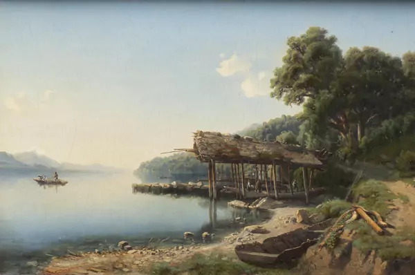 Jacques DUNANT (1858 -1939), 'Lac de Genève', huile — DognyAuction