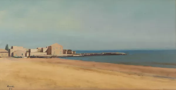 Jacques Fuchs — Paysage de bord de mer en Sicile