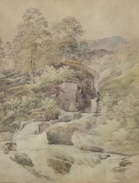 Jacques Henri JUILLERAT (1777-1860), attribué à, 'Cascade', aquarelle — DognyAuction