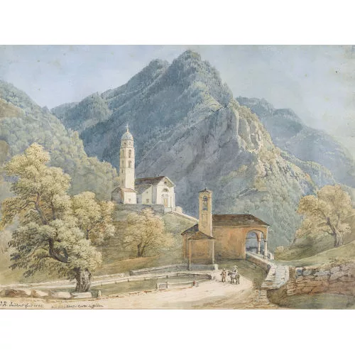 Jacques-Henri Juillerat — "Vue pris à Zuoz à Canton des Grisson".