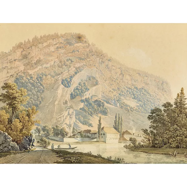 Jacques-Henri Juillerat — Alpine Flusslandschaft.