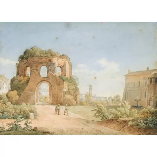 Ansicht des Tempels der Minerva Medici in Rom