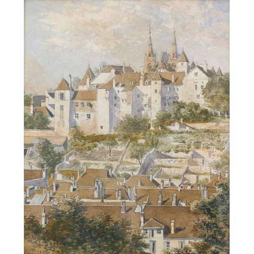 Jacques-Henri Juillerat — Ansicht von Schloss Neuchâtel.