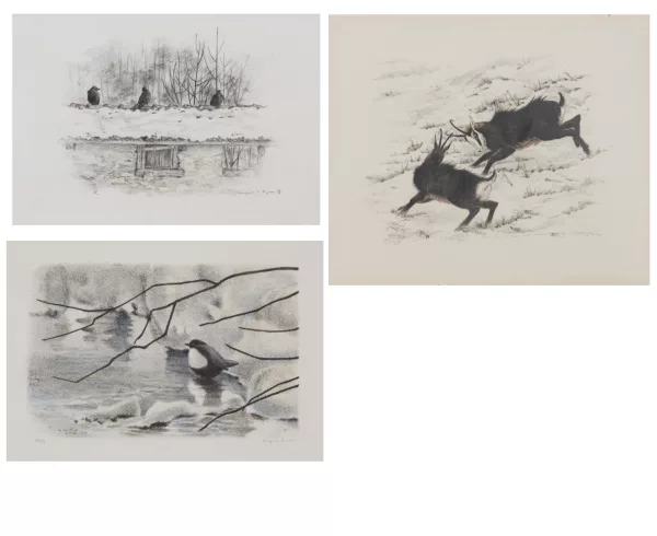 Jacques Rime — Jacques RIME (1951), ensemble de quatre œuvres graphiques