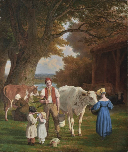 Jacques-Laurent Agasse — Visit to the farm