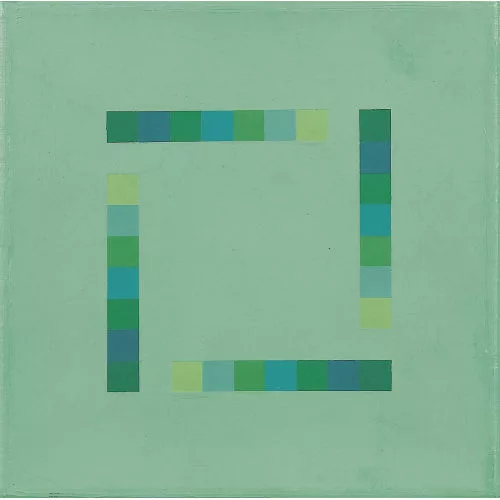 Jakob Bill — Geometrische Komposition in Grün.