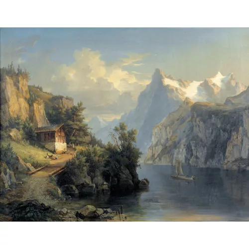 Jakob Joseph Zelger — Vierwaldstättersee mit Uri-Rotstock.