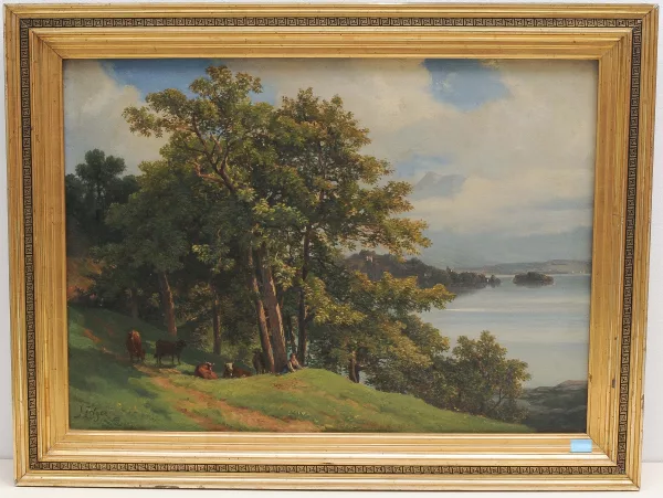 Jakob Joseph Zelger — Blick von einer Anhöhe auf Meggenhorn und die Insel Altstad