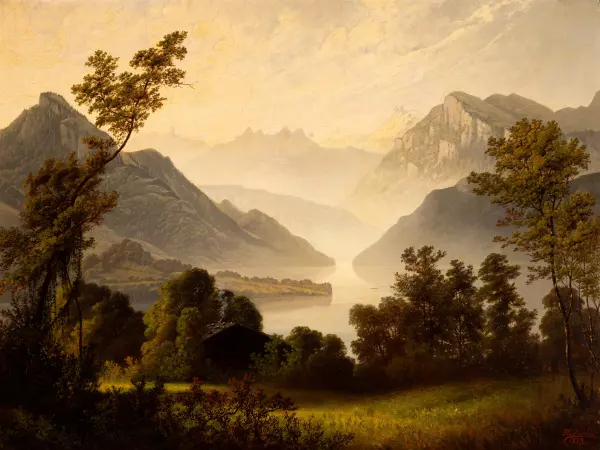 Berglandschaft mit See