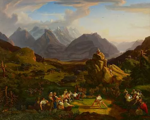 Jakob Miville — Schwingfest auf der Balisalp. 1822–1824.