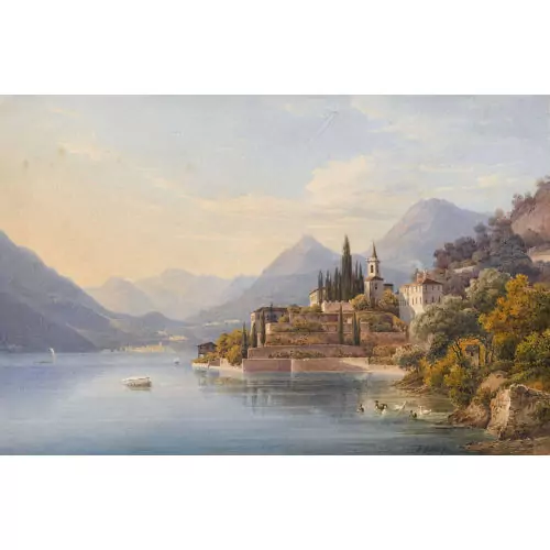 Sommerliche Uferpartie am Lago di Como