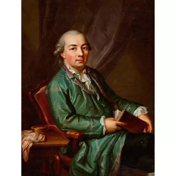 Dreiviertelporträt von Johannes von Jenner (1735-1787) mit Buch