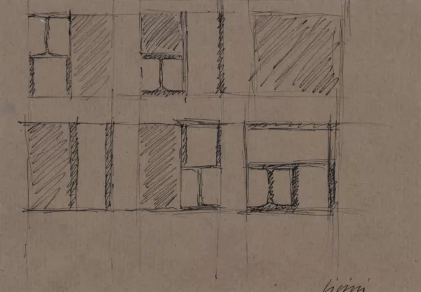 James Licini — 4 Skizzen: Stahlbau