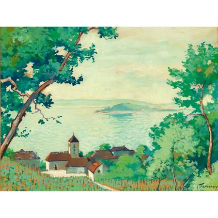 Blick auf Twann und die St. Petersinsel