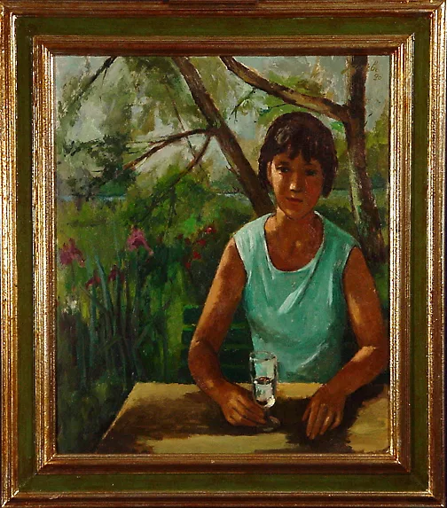 Janebé — Fille assise, 1990