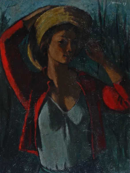 Janebé — Fille à la jaquette rouge, 1959