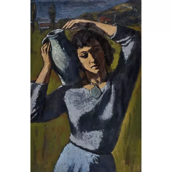Junge Frau mit Wasserkrug