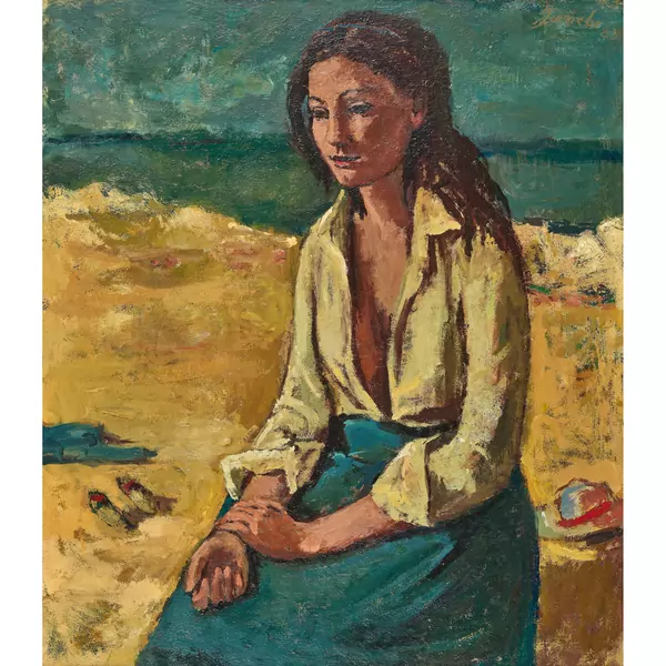 "Jeune fille sur la plage"