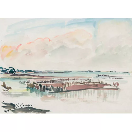 Jaques Berger — "Golfe du Morbihan (parcs à huitres)".