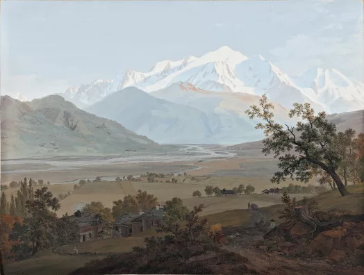 Jean-Antoine Linck — Vue du massif du Mont-Blanc