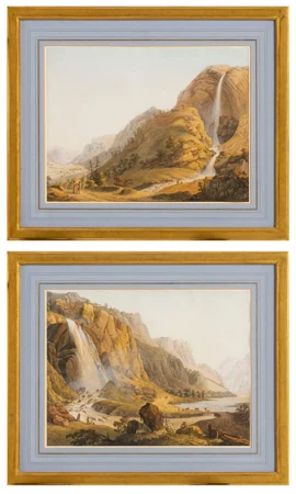 La cascade de Pissevache" et " Vue du Nant d'Arpenaz