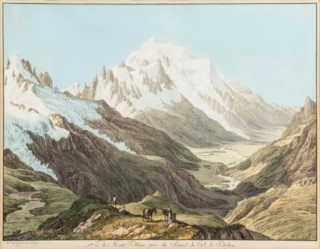 Vue du Mont-Blanc prise du sommet du Col de Balme