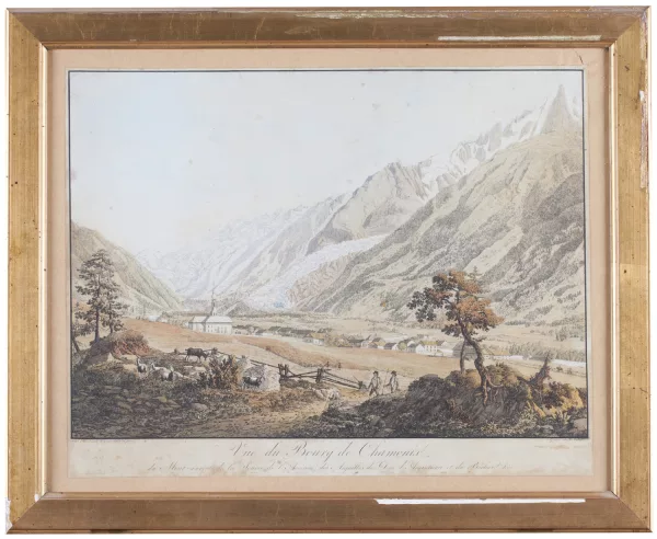Jean-Antoine Linck — Vue du Bourg de Chamonix,