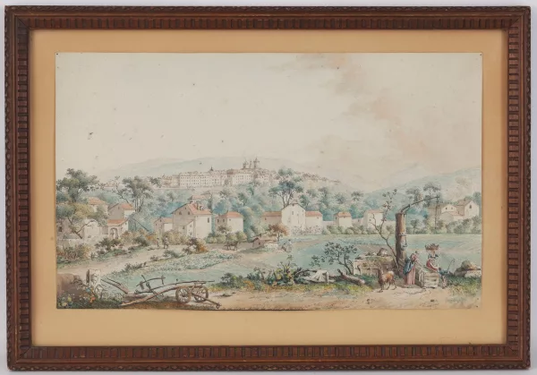 Jean-Antoine Linck — Vue de Genève depuis les jardins de Plainpalais,
