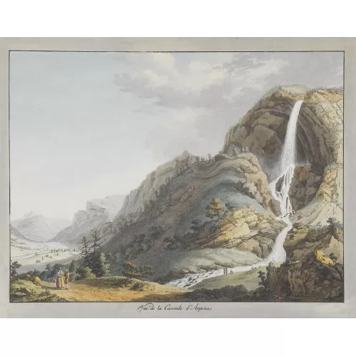 Jean-Antoine Linck — "Vue de la Cascade d′Arpenas".