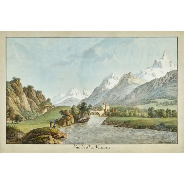Jean-Antoine Linck — "Vue de St. Maurice".