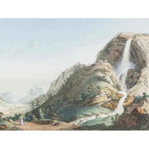 Jean-Antoine Linck — Vue de la Cascade d′Arpenas.