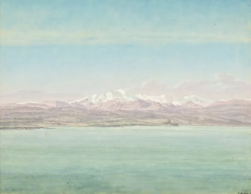Jean-Antoine Linck — Vue du Mont Rose depuis le lac Majeur