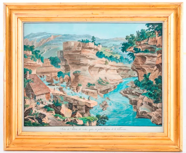 Jean-Antoine Linck — Sortie du Rhône du rocher après sa perte Jonction de la Valsereine