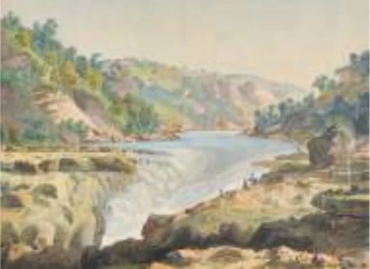 jean antoine linck — Vue de la perte du Rhône