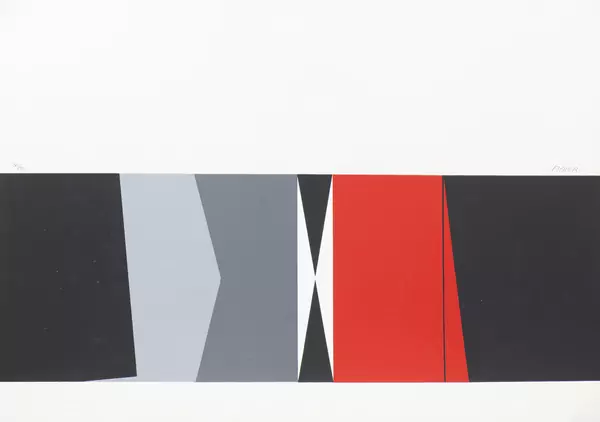 Jean BAIER (1932-1999), "Noir Rouge", sérigraphie couleur — DognyAuction