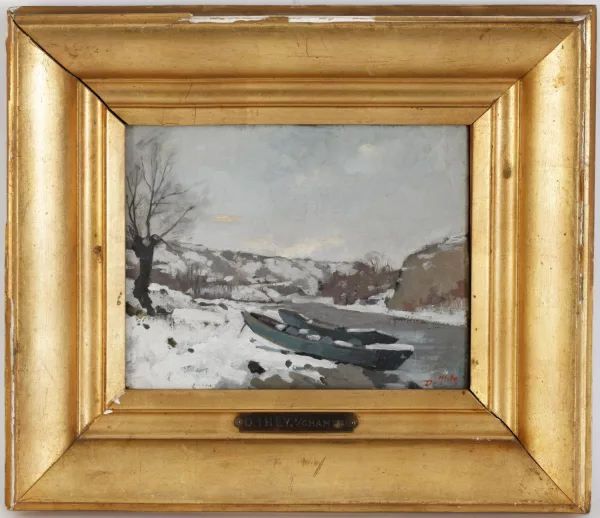 Jean Daniel Ihly — , Paysage enneigé avec barques
