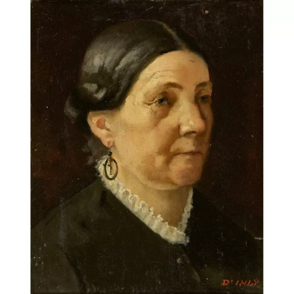Jean Daniel Ihly — "Portrait de Mme Marguerite Ihly (Mère du peintre)".