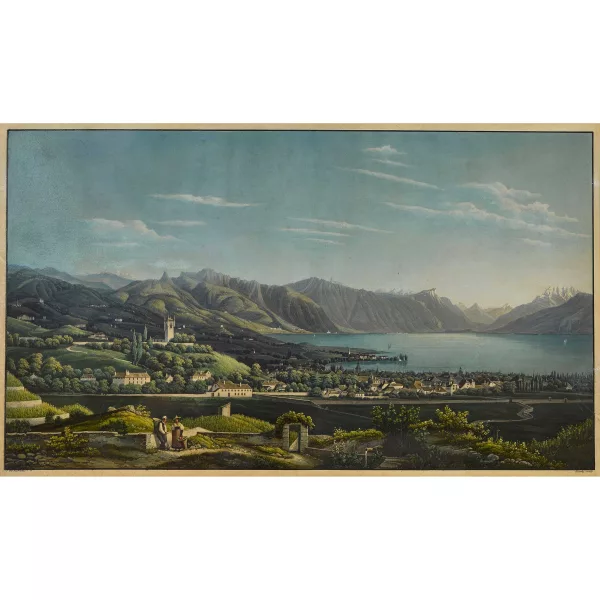 Jean Du Bois — "Vevey et le fond du Lac. Entrée du Rhône dans le Lac de Genève".