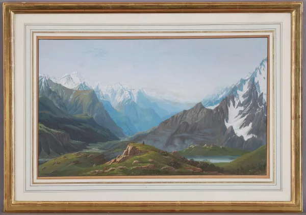 Jean Du Bois — La vallée de Chamonix vue du Col Balme,